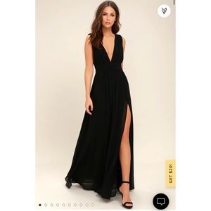 Lulus Heavenly Hues Black Maxi Dress